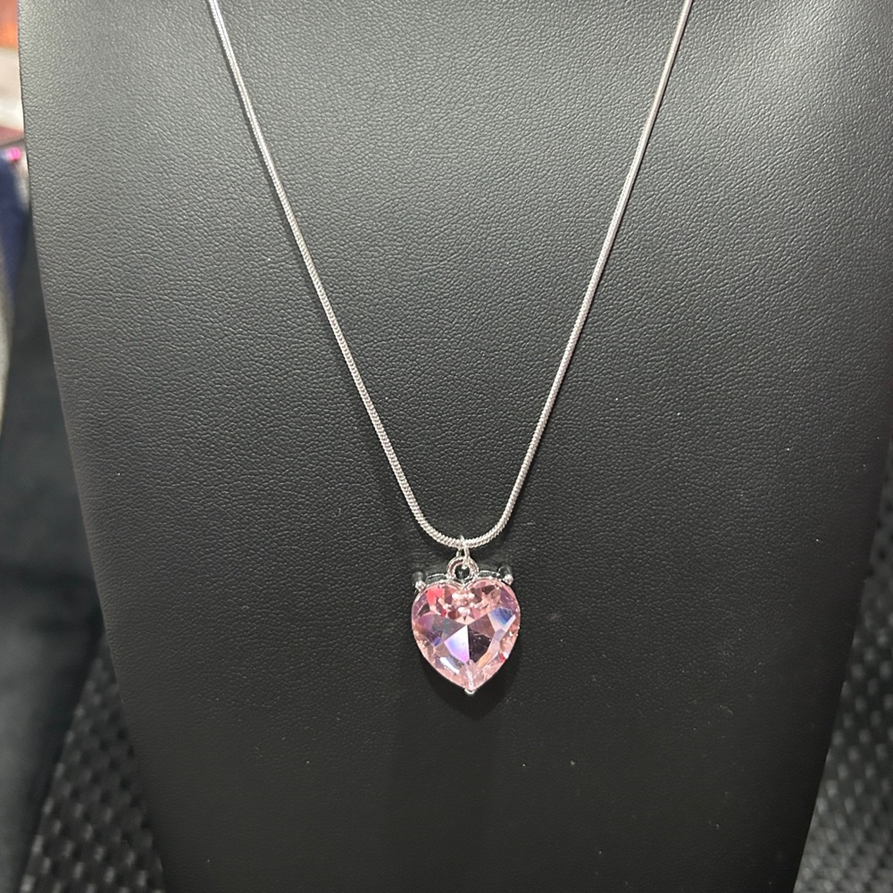Paparazzi Pink Heart Necklace and Earring Set